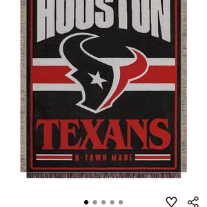 NFL Houston Texans. Woven blanket. 60" by 48". Make a great gift.